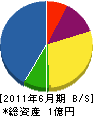 横田建設 貸借対照表 2011年6月期