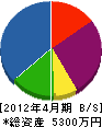 シーリング工事石井 貸借対照表 2012年4月期