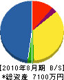 西嶋電気 貸借対照表 2010年8月期