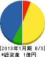 丸喜須賀工務店 貸借対照表 2013年1月期
