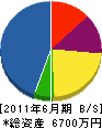 西松建設 貸借対照表 2011年6月期
