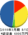 函館舗道 貸借対照表 2010年3月期