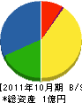 石井建設 貸借対照表 2011年10月期