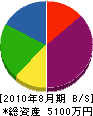 室内装飾光成 貸借対照表 2010年8月期