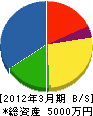 三田重機土木 貸借対照表 2012年3月期