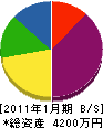 中谷電気工事 貸借対照表 2011年1月期