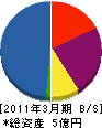 日本テレコムシステム 貸借対照表 2011年3月期
