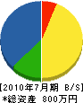 佐藤造園 貸借対照表 2010年7月期