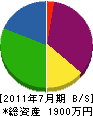 長倉石工 貸借対照表 2011年7月期