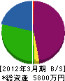 鈴木組 貸借対照表 2012年3月期