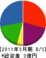 井田工務店 貸借対照表 2011年3月期