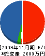三坂設備工業 貸借対照表 2009年11月期
