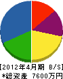 中田工務店 貸借対照表 2012年4月期