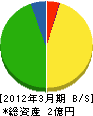 辻富建設 貸借対照表 2012年3月期