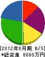 森田工務店 貸借対照表 2012年8月期