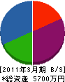 古川組 貸借対照表 2011年3月期