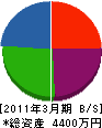 土田組 貸借対照表 2011年3月期