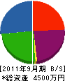 佐藤塗装店 貸借対照表 2011年9月期