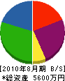 鵜沢工務店 貸借対照表 2010年8月期