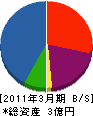 中京開発 貸借対照表 2011年3月期