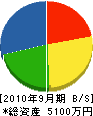 長野特建 貸借対照表 2010年9月期