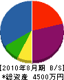 渋川工業 貸借対照表 2010年8月期