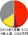 飯田建築工業 損益計算書 2012年7月期