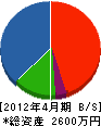 飯島電気 貸借対照表 2012年4月期