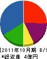 長崎ベニヤ 貸借対照表 2011年10月期