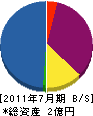 新松戸造園 貸借対照表 2011年7月期