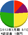 愛媛ビルメン 貸借対照表 2012年3月期