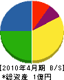 大塚砂利 貸借対照表 2010年4月期