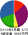 平田建設 貸借対照表 2012年9月期