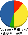 ナカハラ住設 貸借対照表 2010年7月期