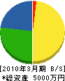 花城電気商会 貸借対照表 2010年3月期