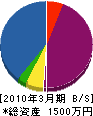 川初塗装工業 貸借対照表 2010年3月期