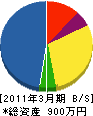 長尾塗装店 貸借対照表 2011年3月期