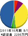 オガワ美装 貸借対照表 2011年10月期