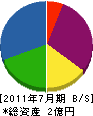 恵南電機 貸借対照表 2011年7月期