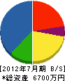 上野建興 貸借対照表 2012年7月期