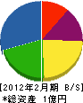 関根ブロック 貸借対照表 2012年2月期
