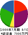 鹿田建工 貸借対照表 2008年7月期