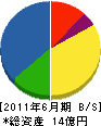 三栄メンテナンス 貸借対照表 2011年6月期