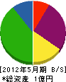 須郷土木 貸借対照表 2012年5月期