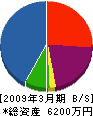 細川工務店 貸借対照表 2009年3月期