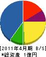 遠藤 貸借対照表 2011年4月期
