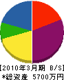 栄光小林電気工事 貸借対照表 2010年3月期 栄光小林電気工事 貸借対照表 2010年3月期