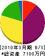 嶋津電気 貸借対照表 2010年3月期