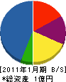 山陽ポンプ工業所 貸借対照表 2011年1月期