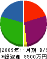福富工業 貸借対照表 2009年11月期